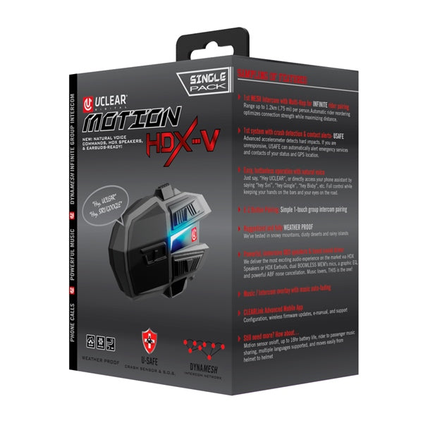 Uclear-HELMET AUDIO HDX-V SINGLE KIT UCLEAR 180512 8885007334226