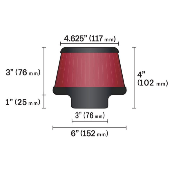 KN-AIR FILTER UNIVERSAL K&N RU-5288 024844366368
