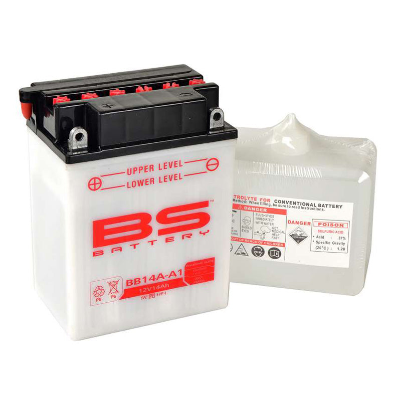 BS Battery - BS DRY - BB14A-A1 (With Acid Pack) (Replaces 054-843)