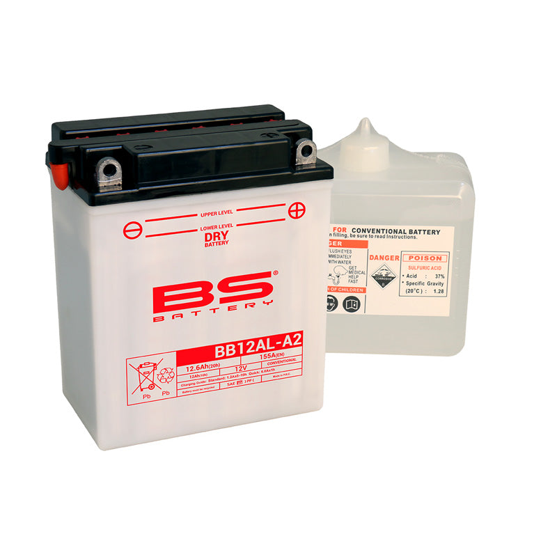 BS Battery - BS DRY - BB12AL-A/A2 (With Acid Pack) (YB12AL-A)