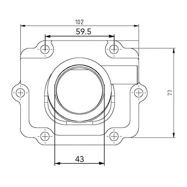 Kimpex-CARBURETOR FLANGE POL 3085735