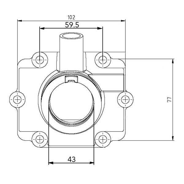 Kimpex-CARBURETOR FLANGE POL 1253259