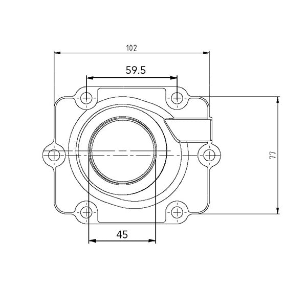 Kimpex-CARBURETOR FLANGE POL 1253423