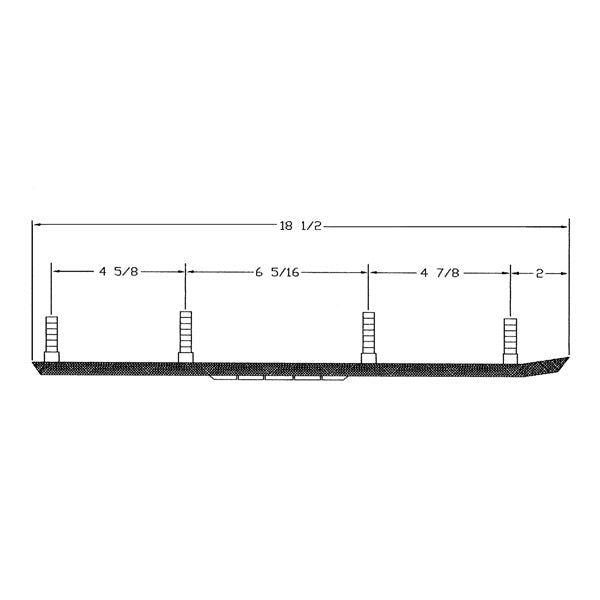 Kimpex-CARBIDE WEARBAR SINGLE 90D QTY2 YAM KAWA 371883 779423079121