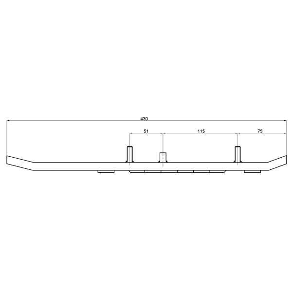 Kimpex-CARBIDE WEARBAR SINGLE 90D QTY2 SKI-DOO 371930 779423079084