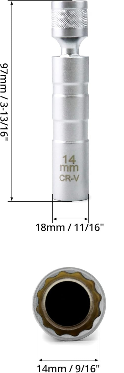 Magnetic Swivel Spark Plug Socket (14mm and 16mm)