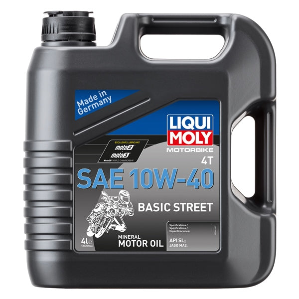 LiquiMoly - 4T SAE Basic Street Mineral Engine Oil - 10W40