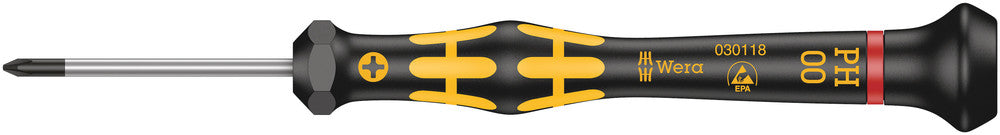 Wera Tools - 1550 PH ESD Kraftform Micro screwdriver for Phillips screws