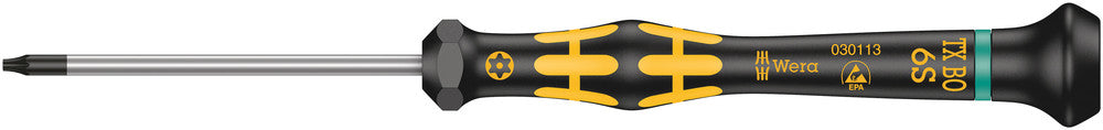 Wera Tools - 1567 TORX® BO ESD Kraftform Micro screwdriver for tamper-proof TORX® screws
