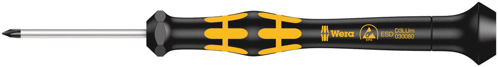 Wera Tools - 1572 ESD Kraftform Micro screwdriver for Microstix® screws