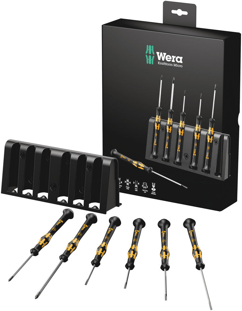Wera Tools - 1578 A/6 ESD Screwdriver set and rack for electronic applications