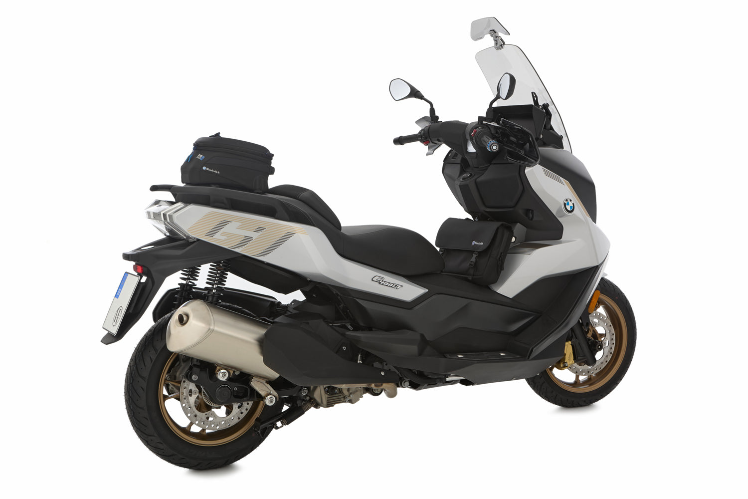 The transparent Wunderlich windshield extension for motorcycle and motorcycles, windshield extension protects against wind, airstream