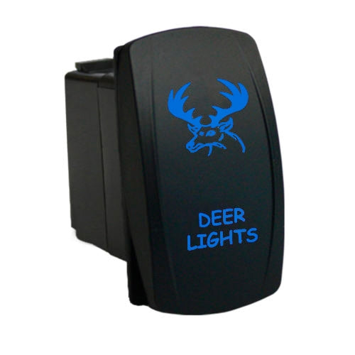 QuakeLed-ROCKER SWITCH 5 PINS DEER LIGHTS BL QRS877 718193338649