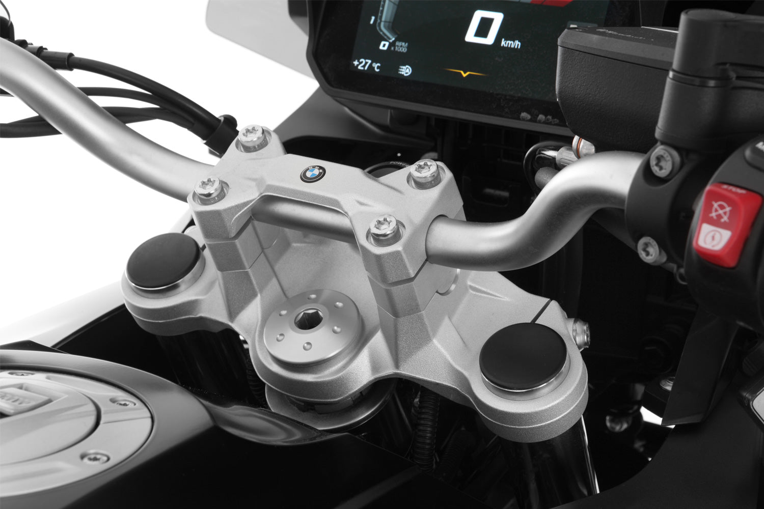Wunderlich “ERGO” handlebar riser for models without a BMW sat nav F 750 GS / F 800 GS - complete your BMW ✔ Premium components ✔