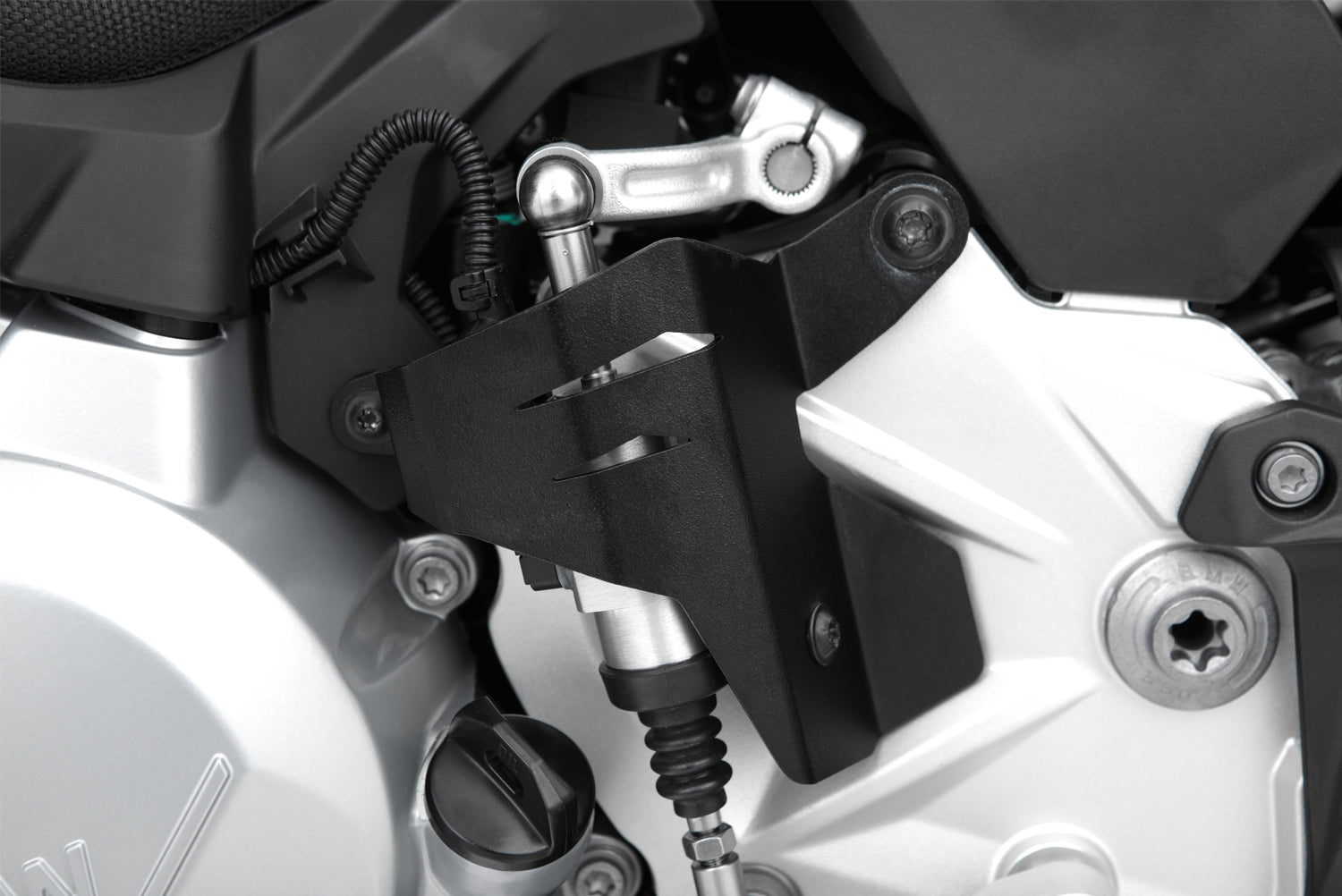 Solid mechanical protection of the shift assistant for the F 750 GS and F 850 GS black
