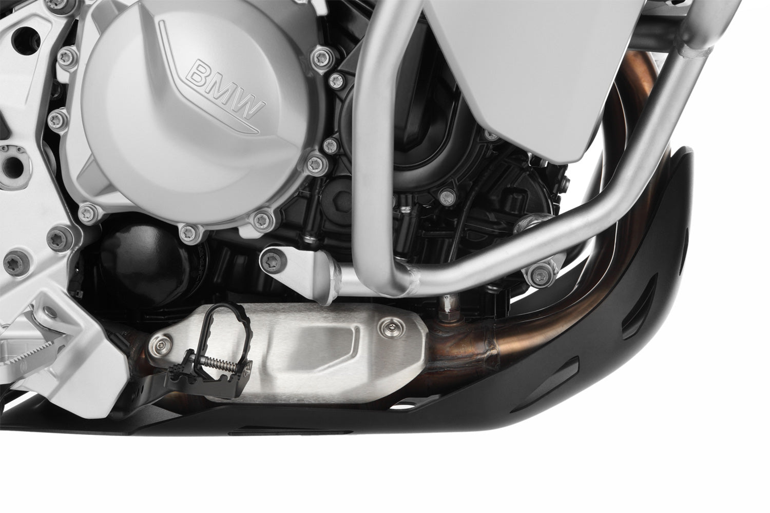 The flawless engine protection in a slim design for the GS protects the engine and manifold from damage