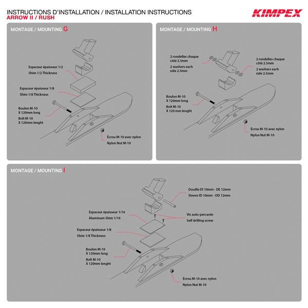 Kimpex-SKI RUSH KIT WH KIMPEX 272631