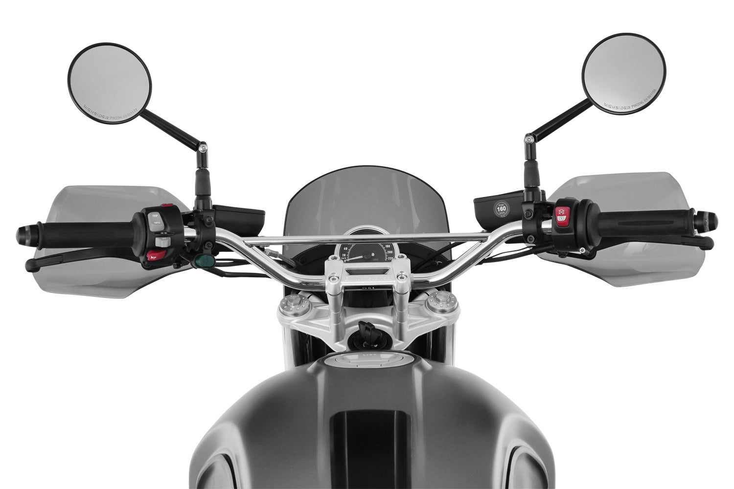 These hand guards offer maximum protection from cold, rain, or dirt.