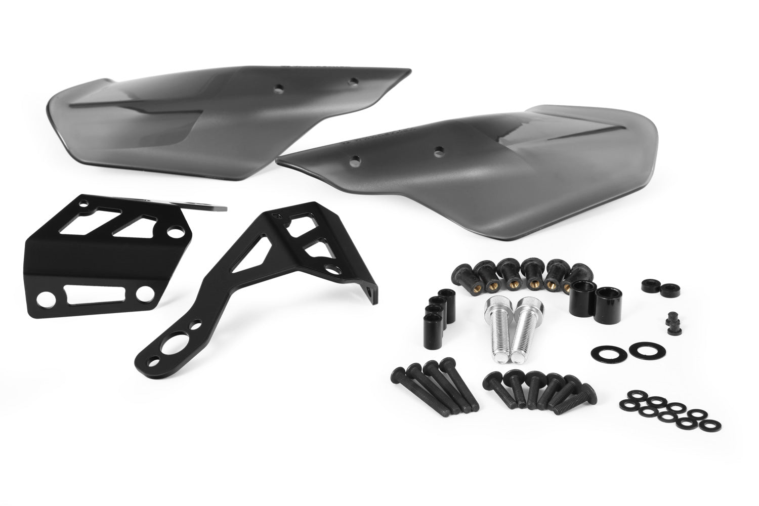 These hand guards offer maximum protection from cold, rain, or dirt.