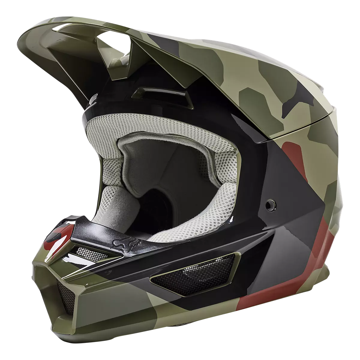 Fox Racing - Youth V1 Bnkr Helmet-Green Camo (28813-031)
