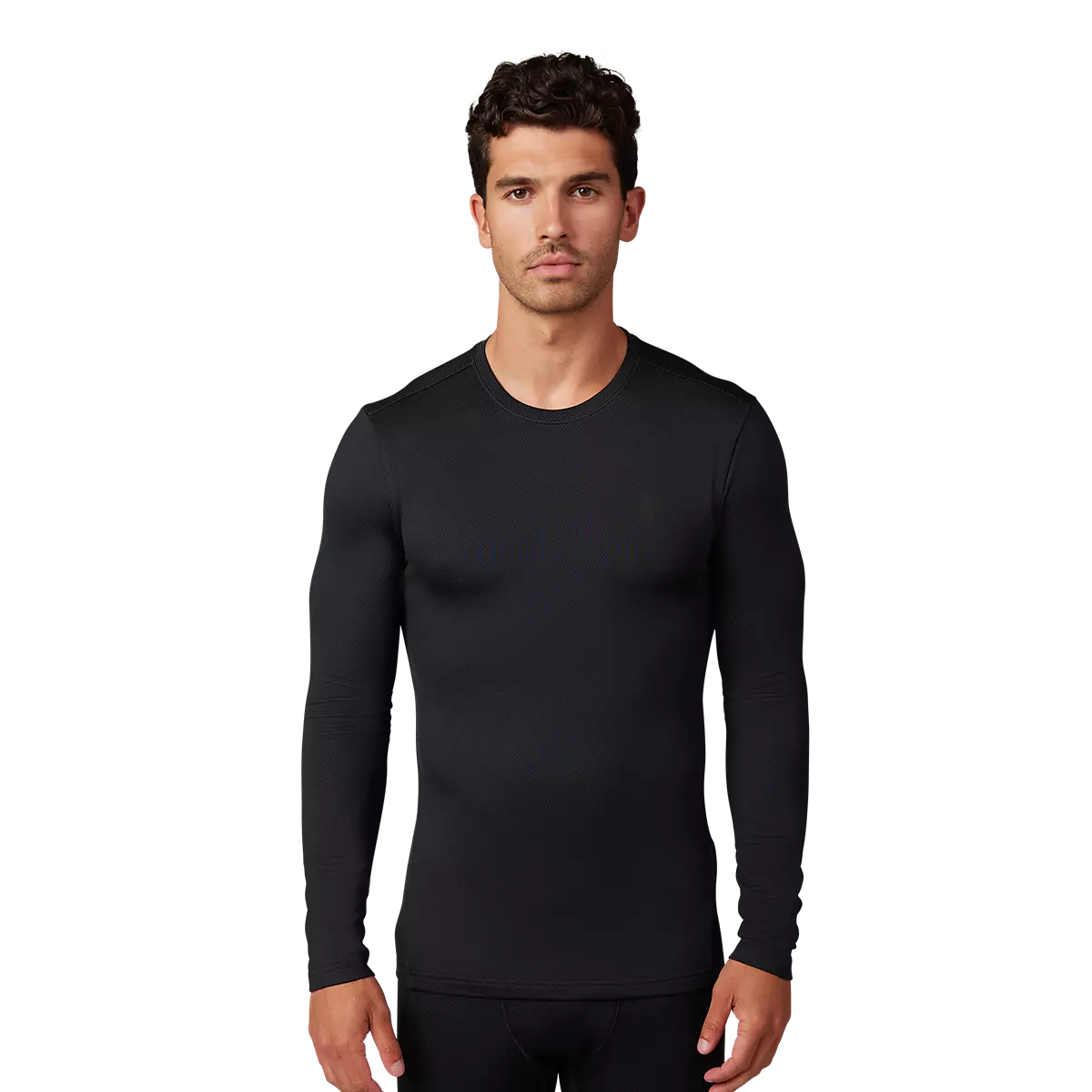 Fox Racing - Tecbase Fire Long Sleeve Shirt-Black (29574-001)