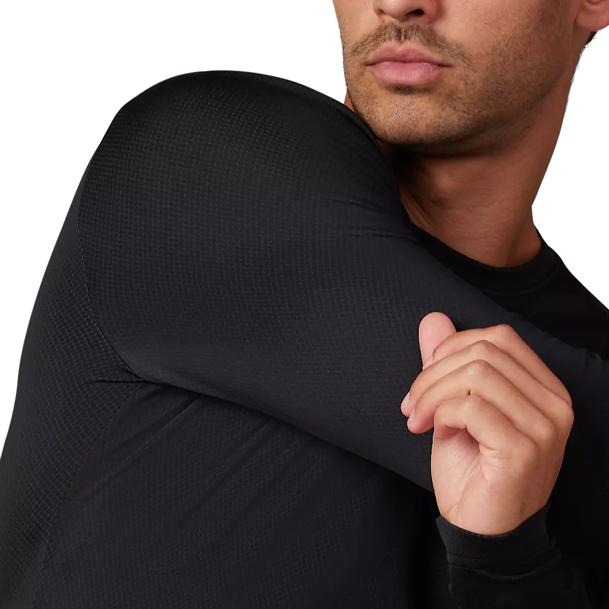Fox Racing - Tecbase Fire Long Sleeve Shirt-Black (29574-001)