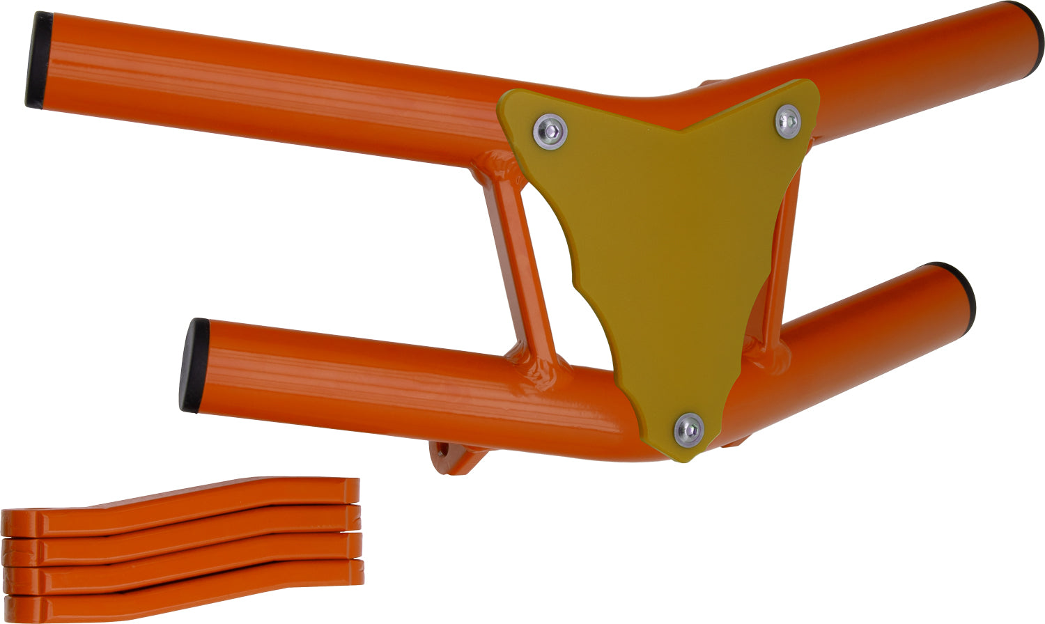 Crosspro - Front Bumper Waspe Lite For Arctic Cat 400 DVX, Honda TRX 400, Honda TRX 450, Honda TRX 400, Kawasaki KFX 400, Suzuki LT-Z 400-Orange Tube / Yellow Plate