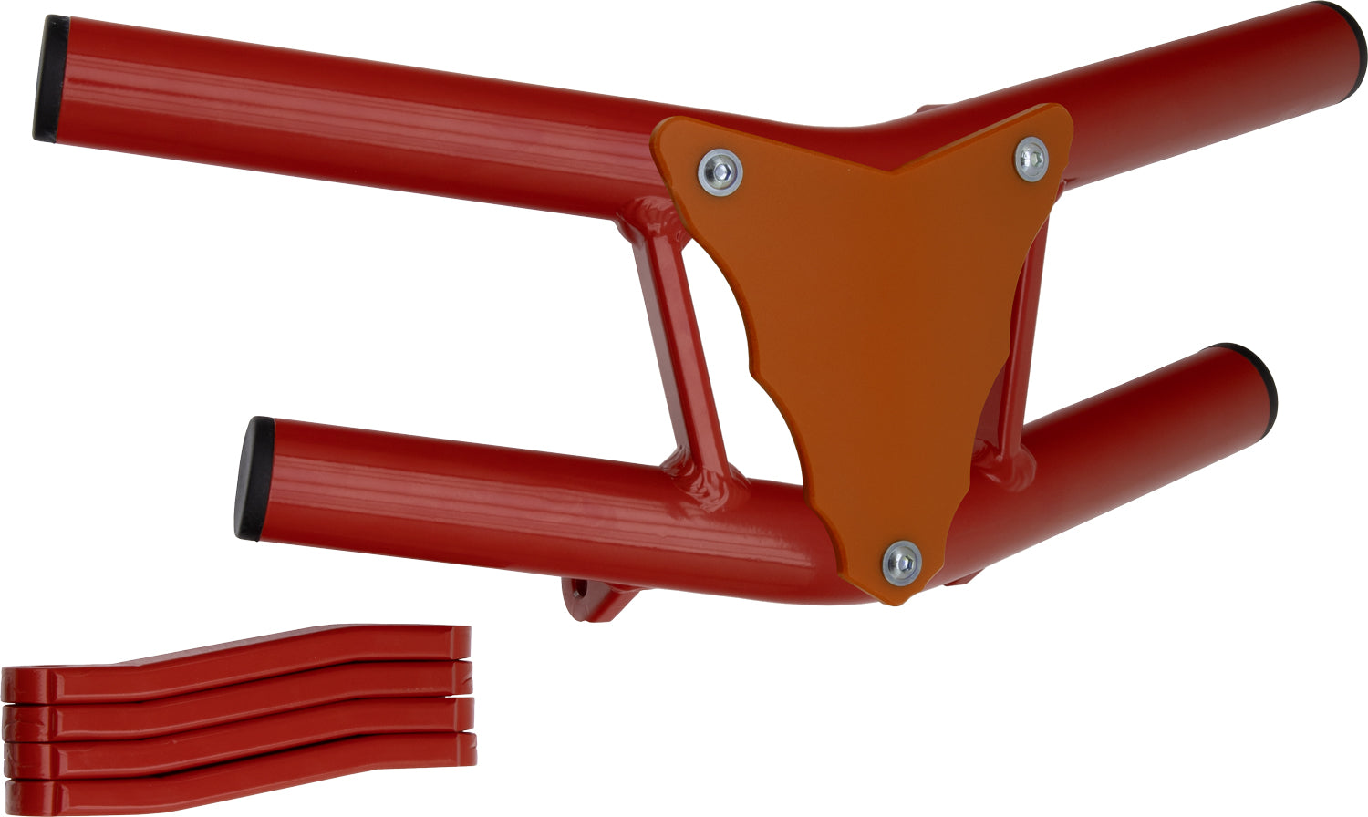 Crosspro - Front Bumper Waspe Lite For Yamaha YFM 350 Raptor-Red Tube / Orange Plate