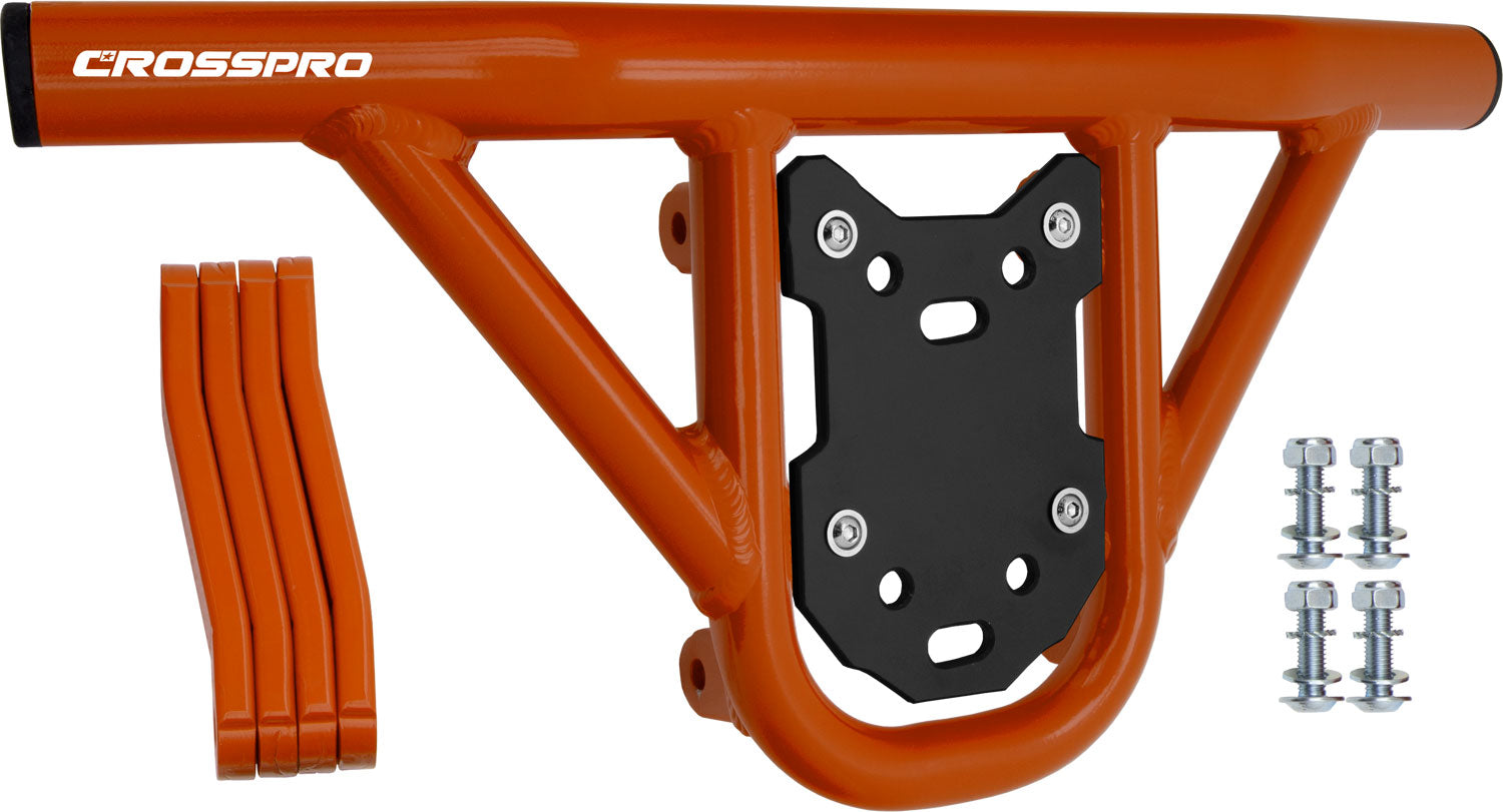 Crosspro - Front Bumper Hat For Can Am (BRP) DS 450-Orange Tube / Black Plate