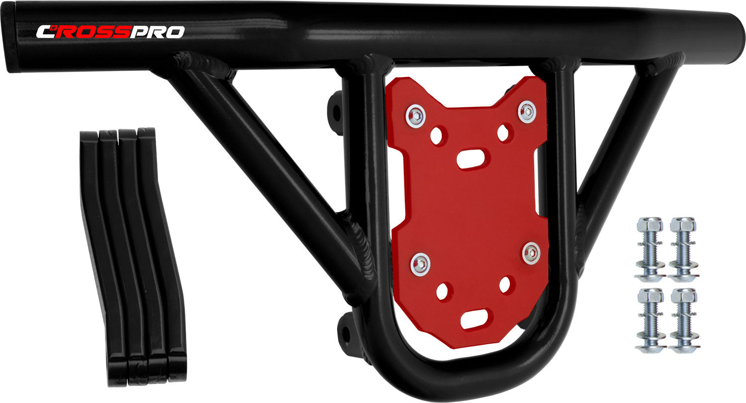 Crosspro - Front Bumper Hat For Aeon Cobra 350-Black Tube / Red Plate