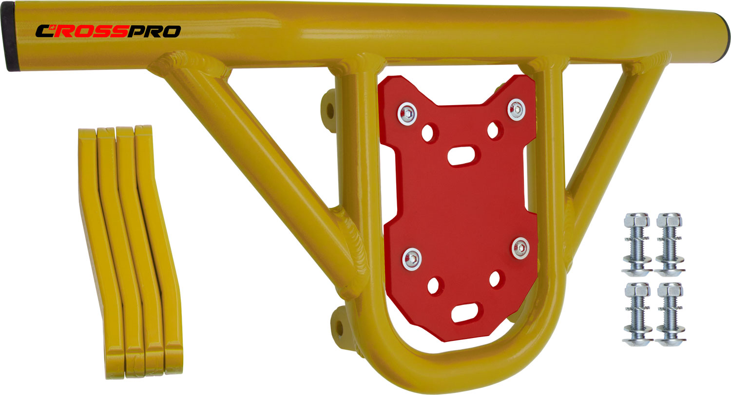 Crosspro - Front Bumper Hat For Aeon Cobra 350-Yellow Tube / Red Plate
