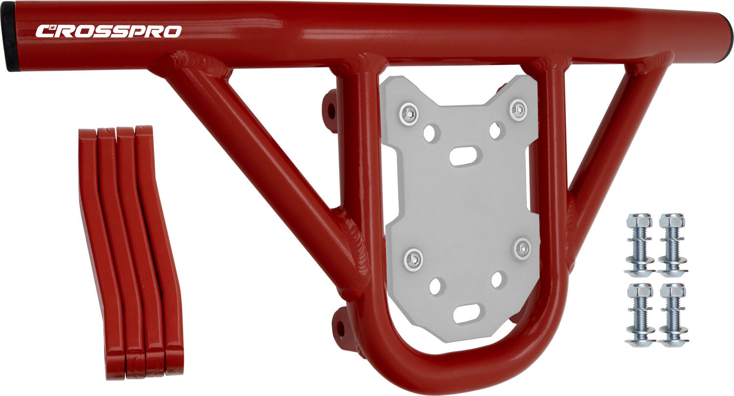 Crosspro - Front Bumper Hat For Honda TRX 700-Red Tube / White Plate