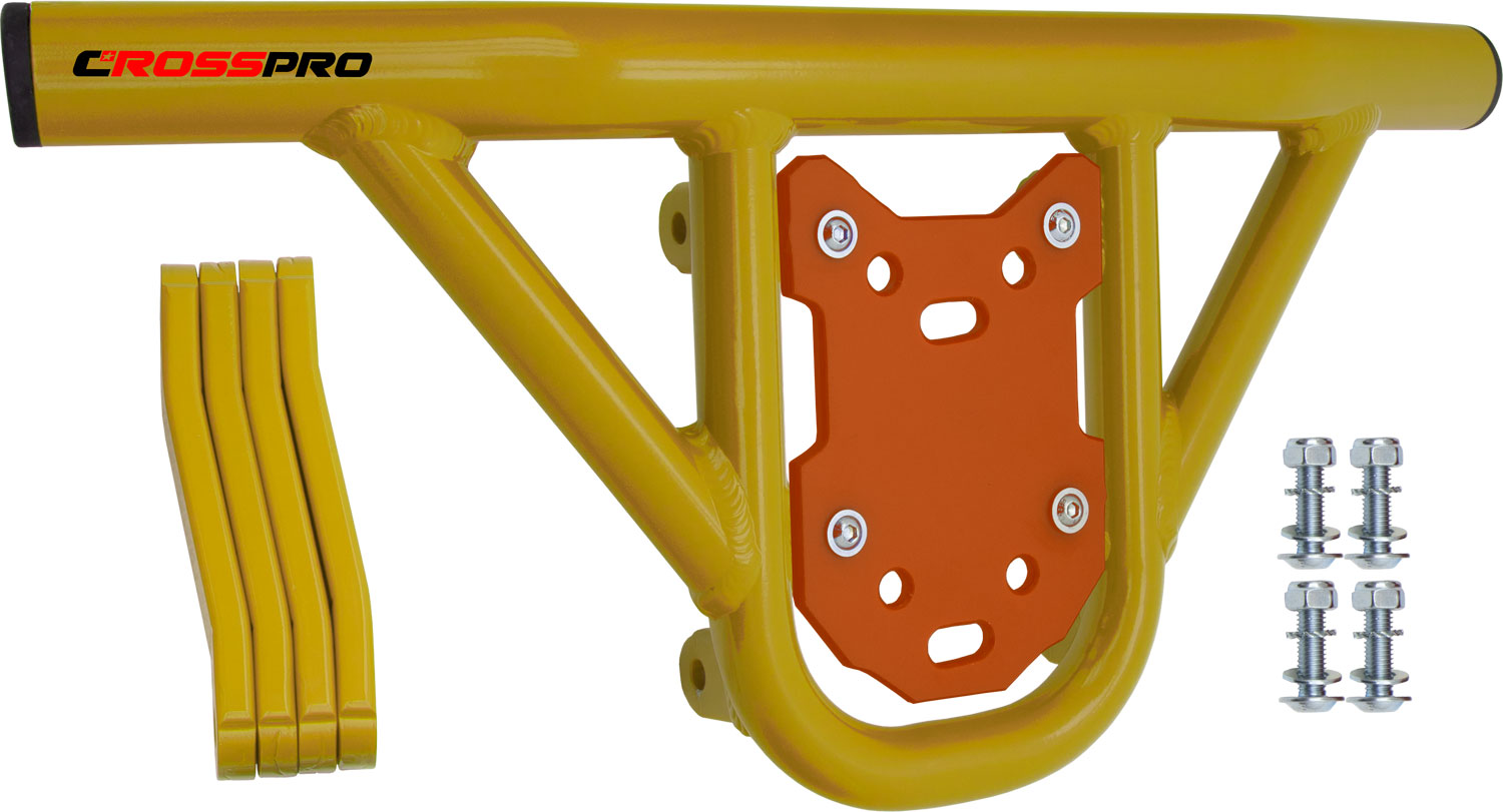 Crosspro - Front Bumper Hat For Aeon Cobra 350-Yellow Tube / Orange Plate