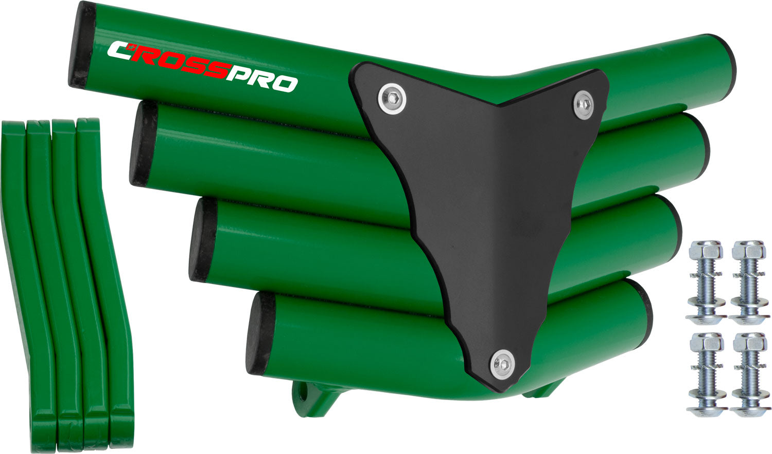 Crosspro - Front Bumper Corot For Suzuki LT-R 450-Green Tube / Black Plate