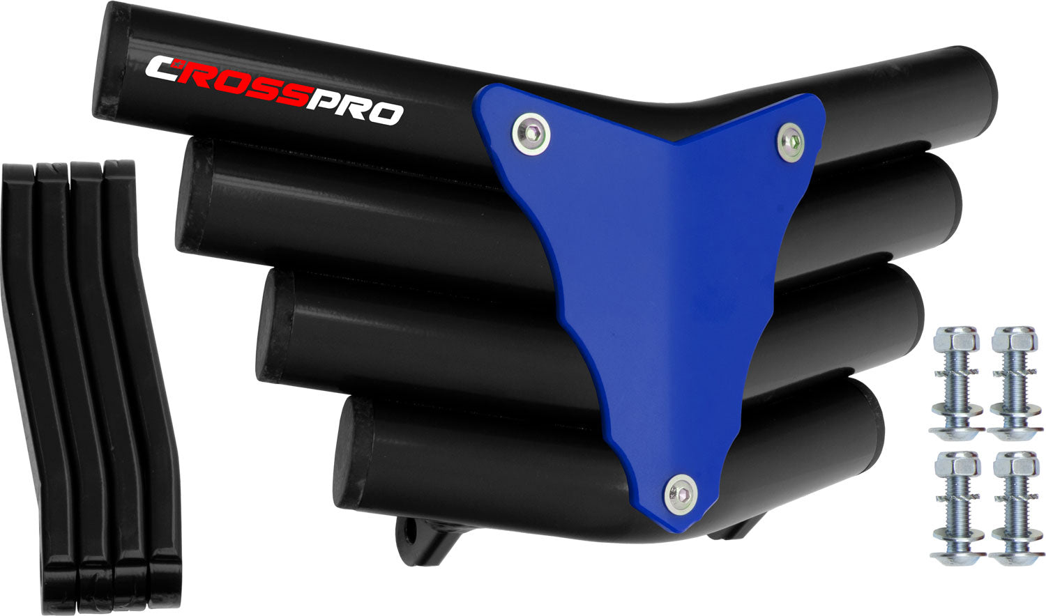 Crosspro - Front Bumper Corot For Aeon Cobra 350-Black Tube / Blue Plate