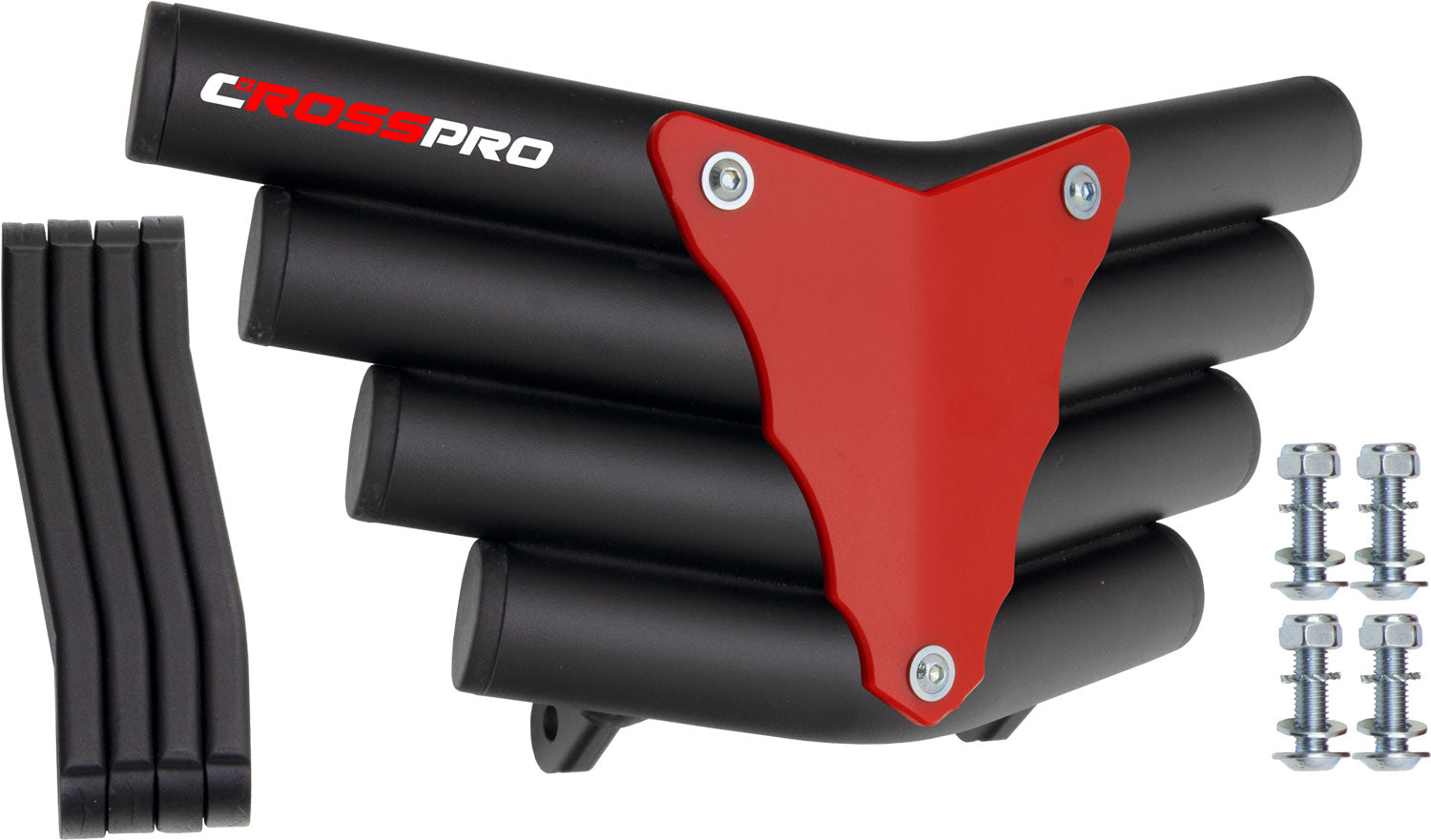 Crosspro - Front Bumper Corot For Polaris Predator 500-Textured Black Tube / Red Plate
