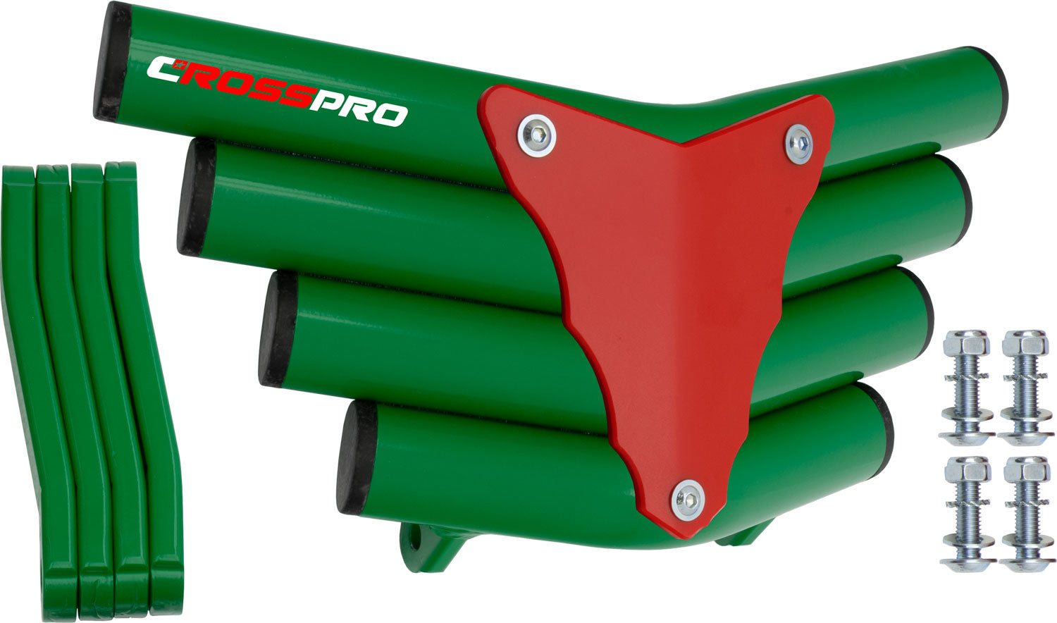 Crosspro - Front Bumper Corot For Dinli DL 450-Green Tube / Red Plate