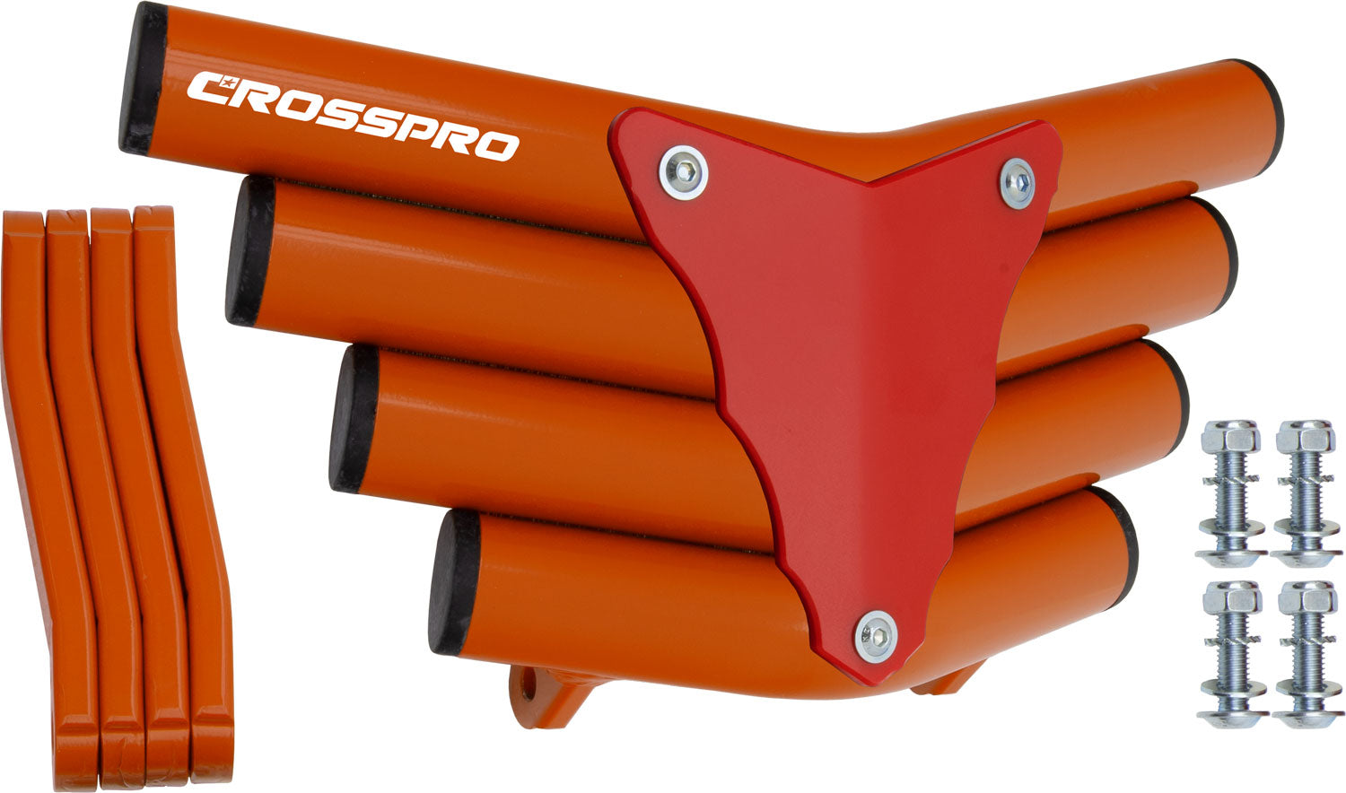 Crosspro - Front Bumper Corot For 450 XC (ATV), 525 XC (ATV), KTM 450 SX (ATV), 505 SX (ATV)-Orange Tube / Red Plate