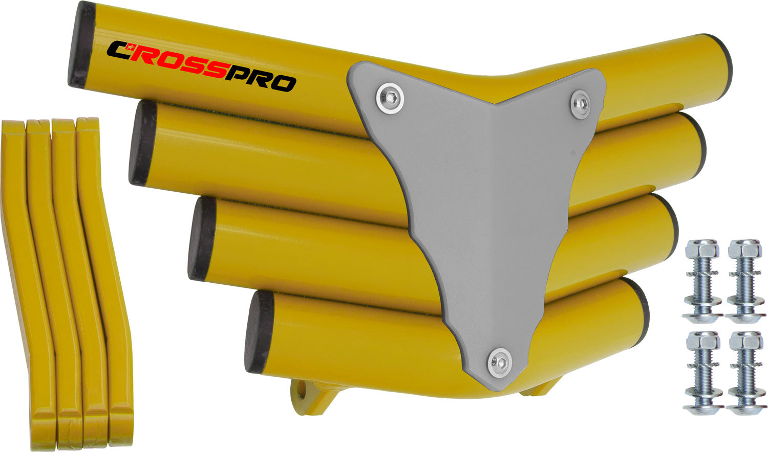 Crosspro - Front Bumper Corot For Aeon Cobra 350-Yellow Tube / White Plate