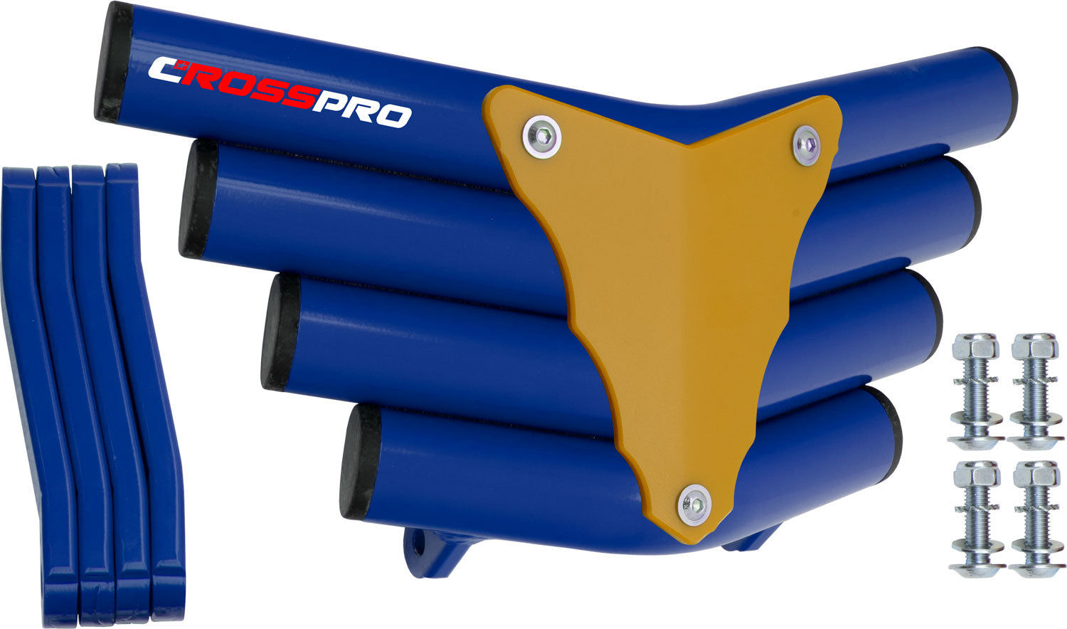 Crosspro - Front Bumper Corot For Dinli DL 450-Blue Tube / Yellow Plate