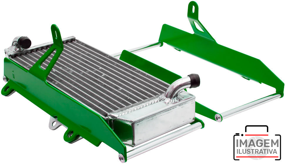 Crosspro - Aluminum Radiator Guard Light For TM Racing EN 125 2T, EN 144 2T, EN 250 2T, EN 300 2T, MX 125 2T, MX 144 2T-Green
