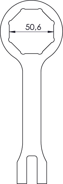 Crosspro - Fork Tool 50mm - Octagonal For Honda CRF 450R, CRF 450RX, Honda CRF 250R, CRF 250RX, CRF 300RX, Kawasaki KLX 450, KX 450F, KX 450XC, SEF 450R, SE 250R, SE 300R, SEF 250R, SEF 300R, Sherco SE 125R, Sherco SEF 250R, SEF 300R, Yamaha WR 250 F-Black