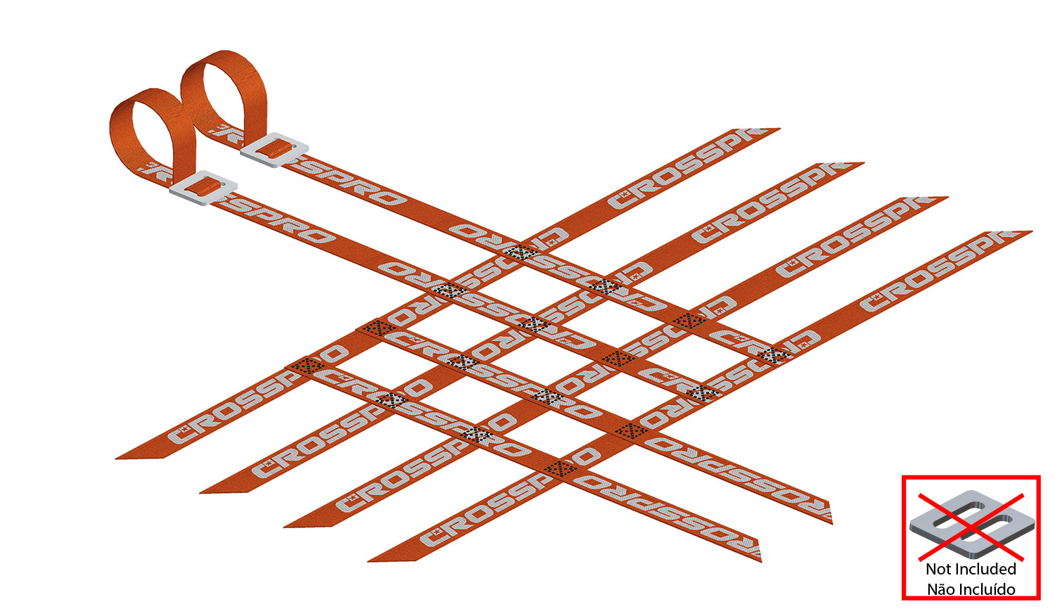 Crosspro - Nerf-Bar Belts (Kit) Orange 4x2x4 (B) 2CP141424B0010 5608345222368