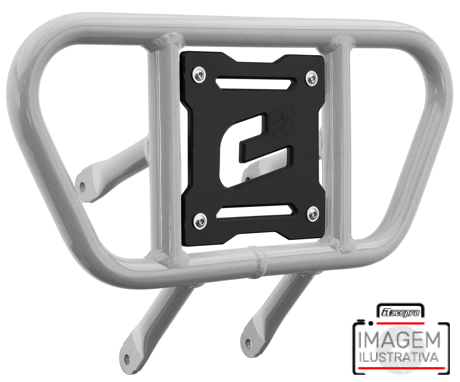Crosspro - Front Bumper CR01 For Can Am (BRP) DS 450-White Tube / Black Plate
