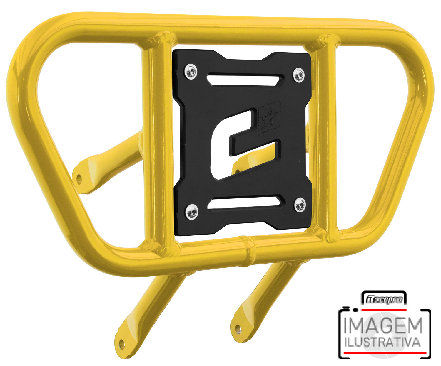 Crosspro - Front Bumper CR01 For Can Am (BRP) DS 450-Yellow Tube / Black Plate