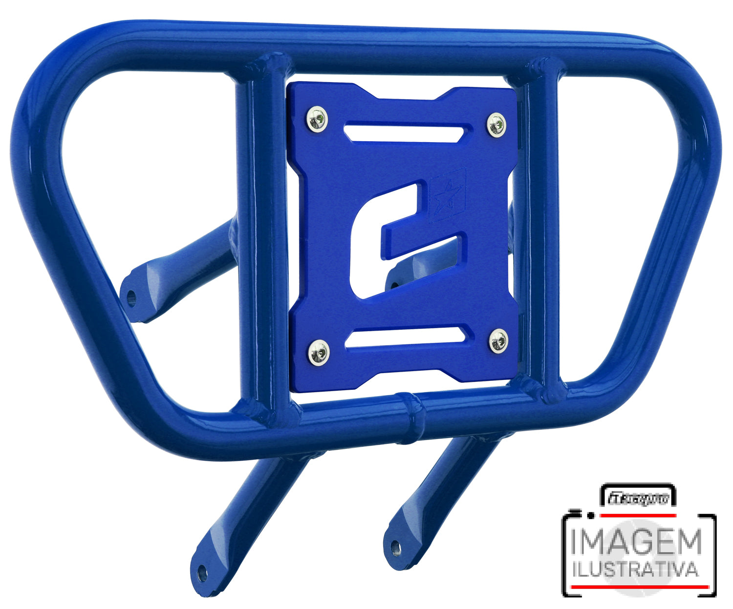 Crosspro - Front Bumper CR01 For Kawasaki KFX 450R-Blue Tube / Blue Plate