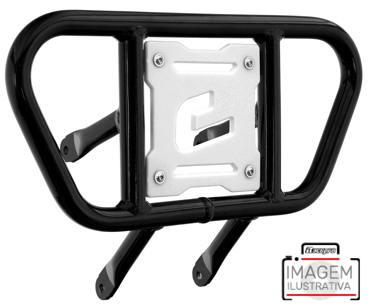 Crosspro - Front Bumper CR01 For Yamaha YFZ 450-Black Tube / White Plate