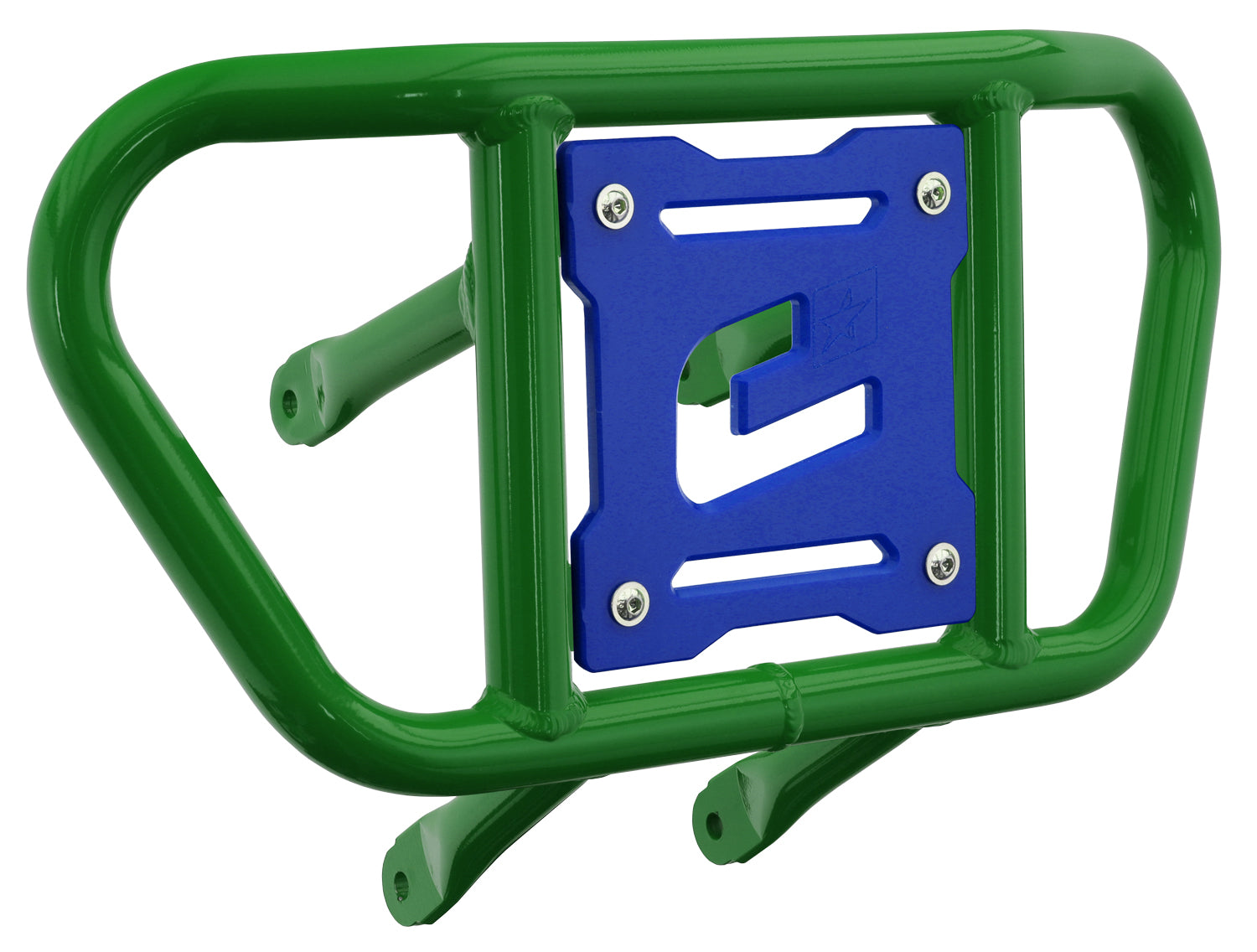 Crosspro - Front Bumper CR02 For Suzuki LT-R 450-Green Tube / Blue Plate