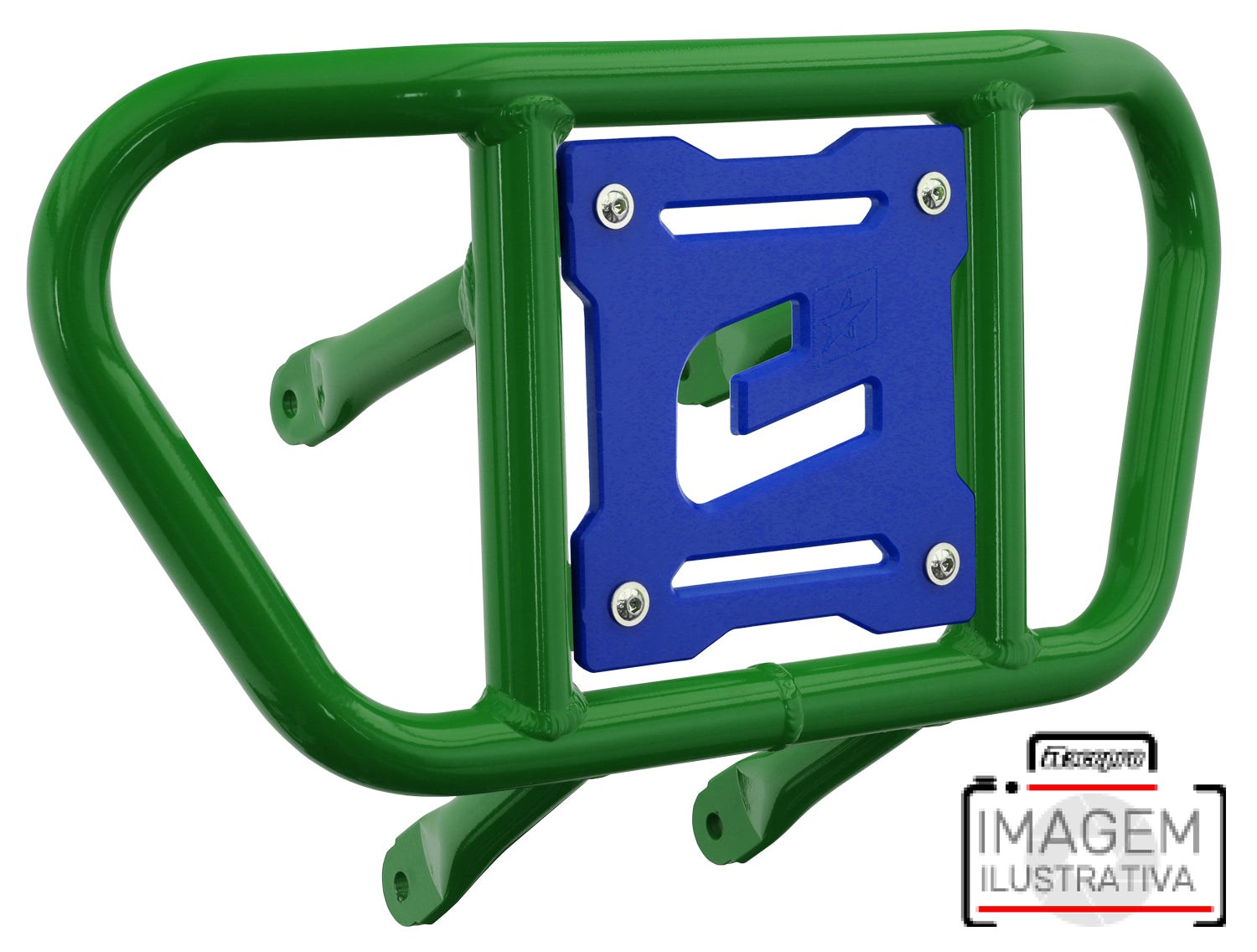 Crosspro - Front Bumper CR02 For Can Am (BRP) DS 450-Green Tube / Blue Plate