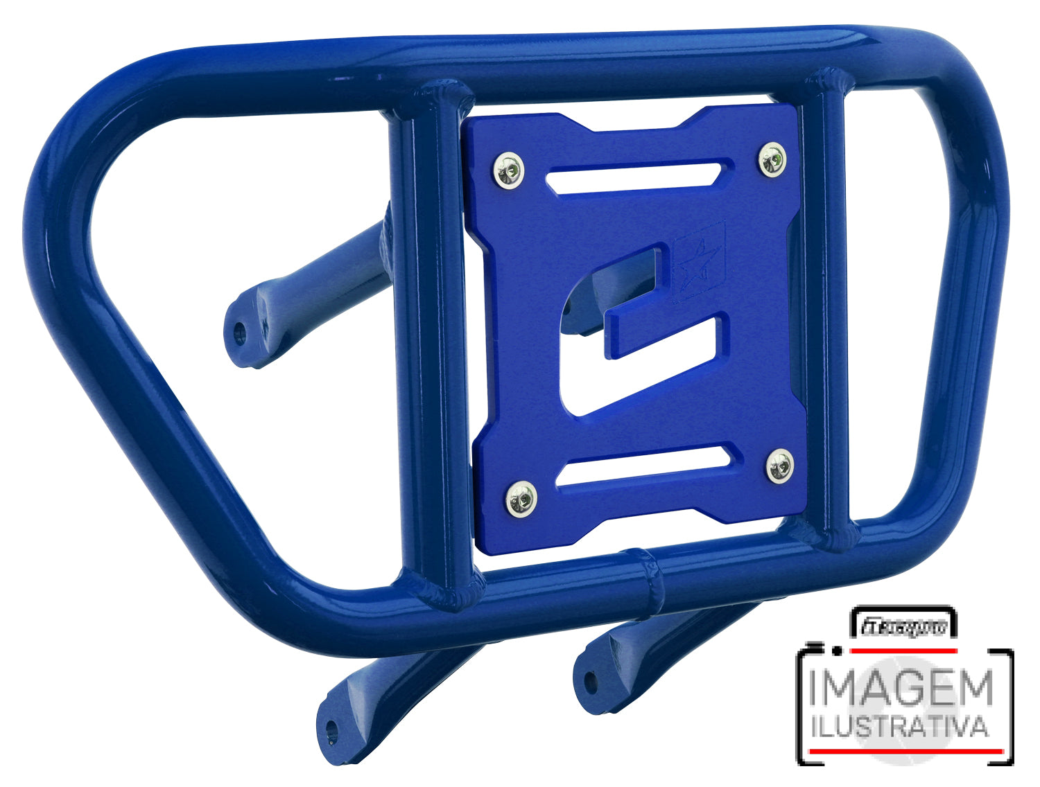 Crosspro - Front Bumper CR02 For Kawasaki KFX 450R-Blue Tube / Blue Plate